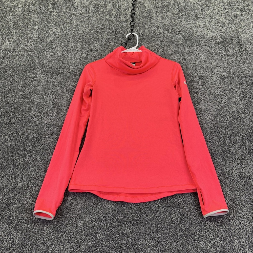 Nike Shirt Womens Small Pink Pro Dri-FIT Turtleneck Long Sleeve Running Athletic